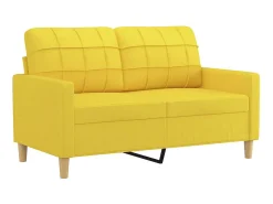 Outlet Sofá de 2 lugares 120 cm tecido -claro PT365708 Amarelo