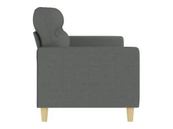 Sofá| Sofá de 3 lugares 180 cm tecido cinza-escuro PT569729 Cinzento