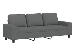 Sofá* Sofá de 3 lugares 180 cm tecido cinza-escuro PT284458 Cinzento