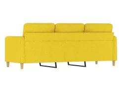 Discount Sofá de 3 lugares 180 cm tecido -claro PT894186 Amarelo