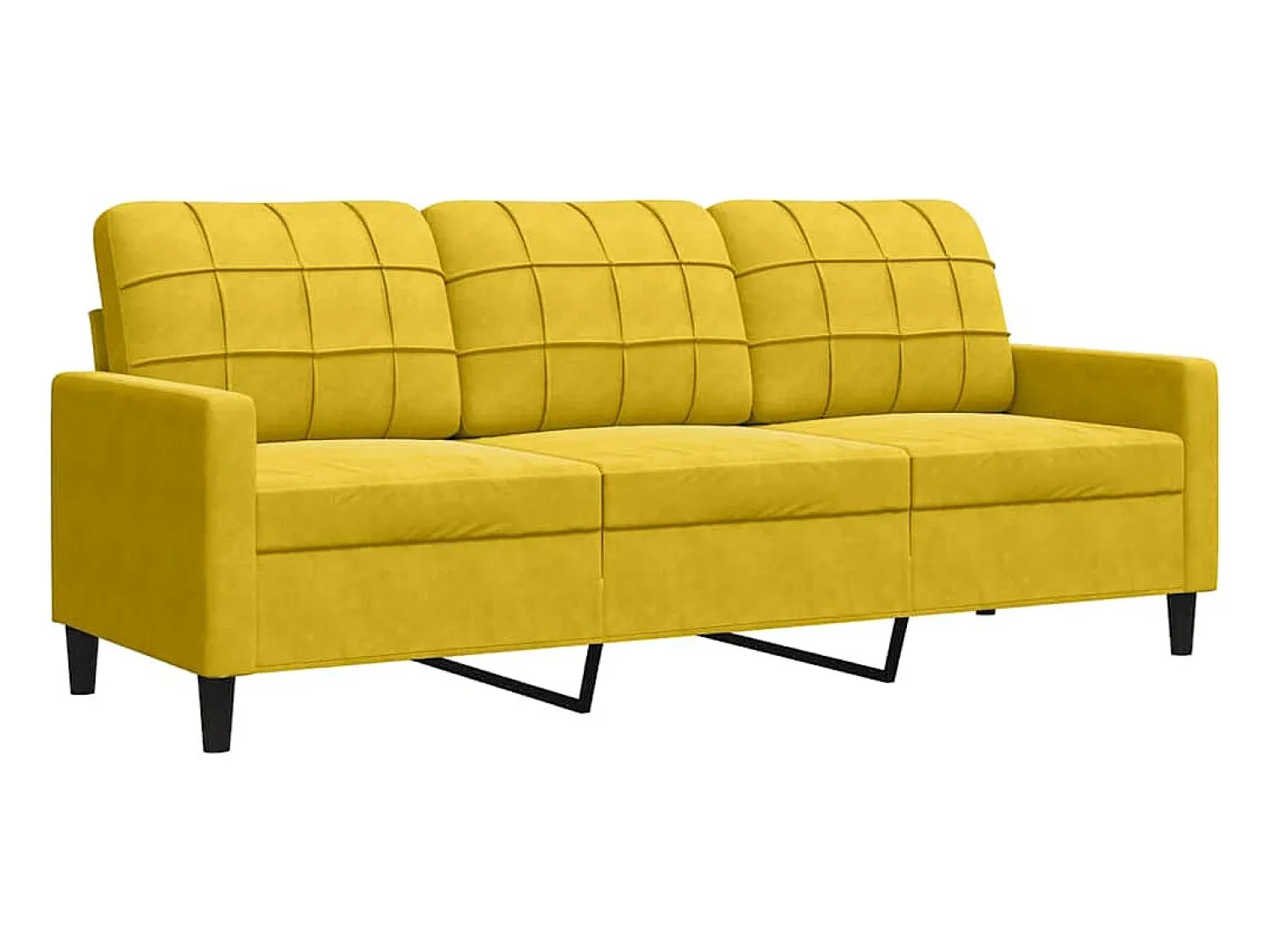 vidaxl Sofá de 3 lugares 180 cm veludo^ Sofá