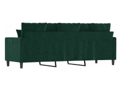 Online vidaxl Sofá de 3 lugares 180 cm veludo -escuro Verde
