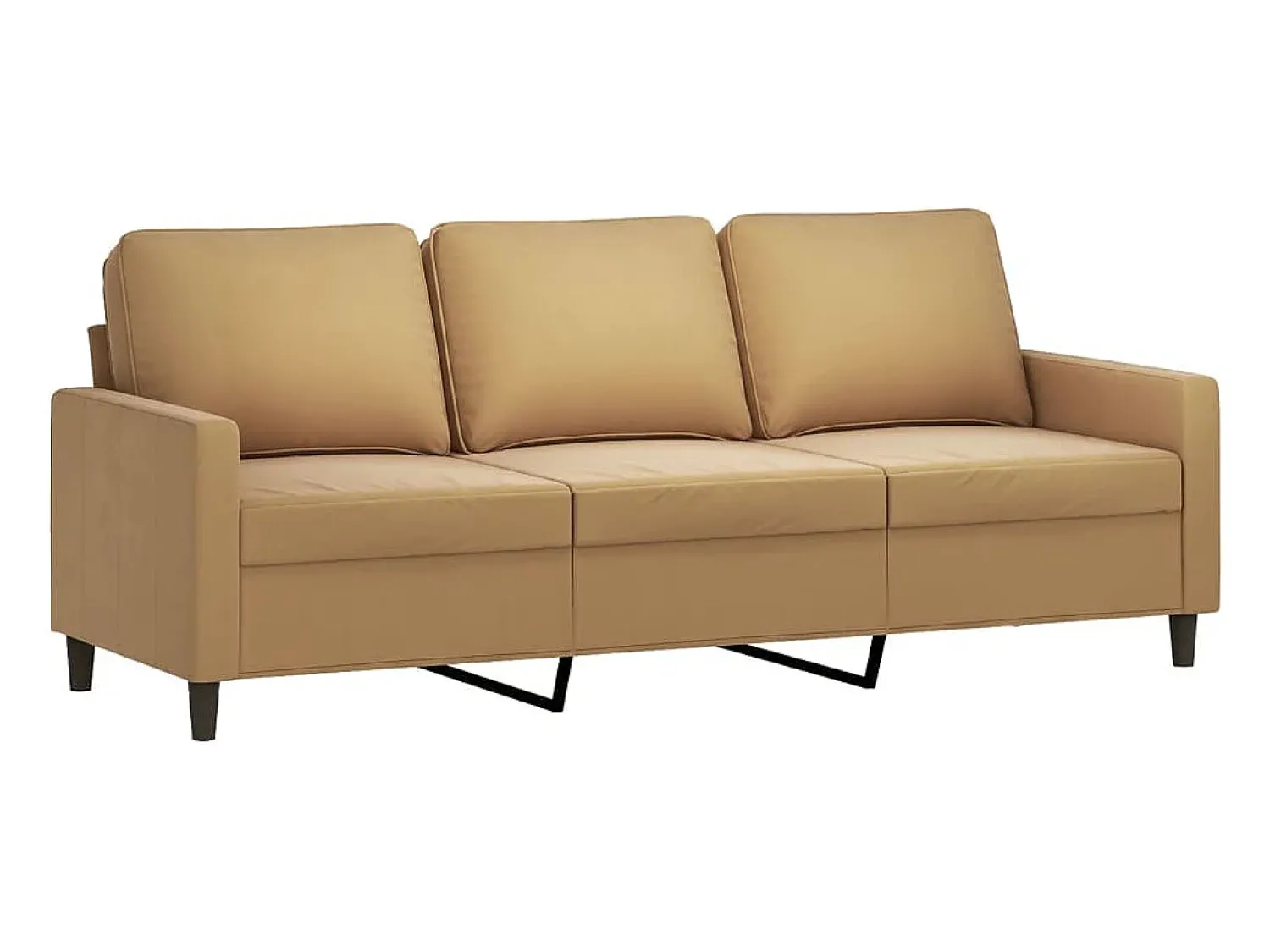 Online Sofá de 3 lugares 180 cm veludo PT566580 Castanho
