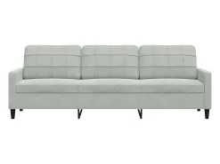 Sofá|vidaxl Sofá de 3 lugares 210 cm veludo cinza-claro Cinzento