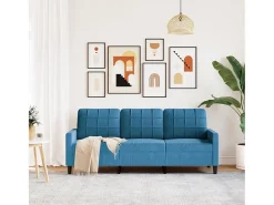 Discount Sofá de 3 lugares 180 cm veludo PT105100 Azul