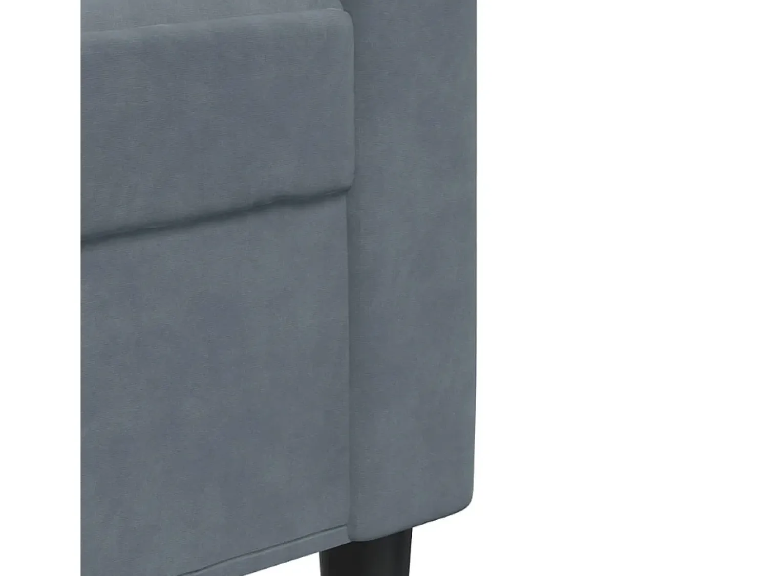 Outlet vidaxl Sofá de 2 lugares 120 cm veludo cinza-escuro Cinzento