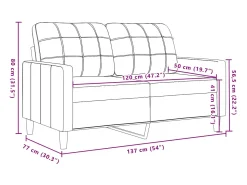 Outlet vidaxl Sofá de 2 lugares 120 cm veludo cinza-escuro Cinzento
