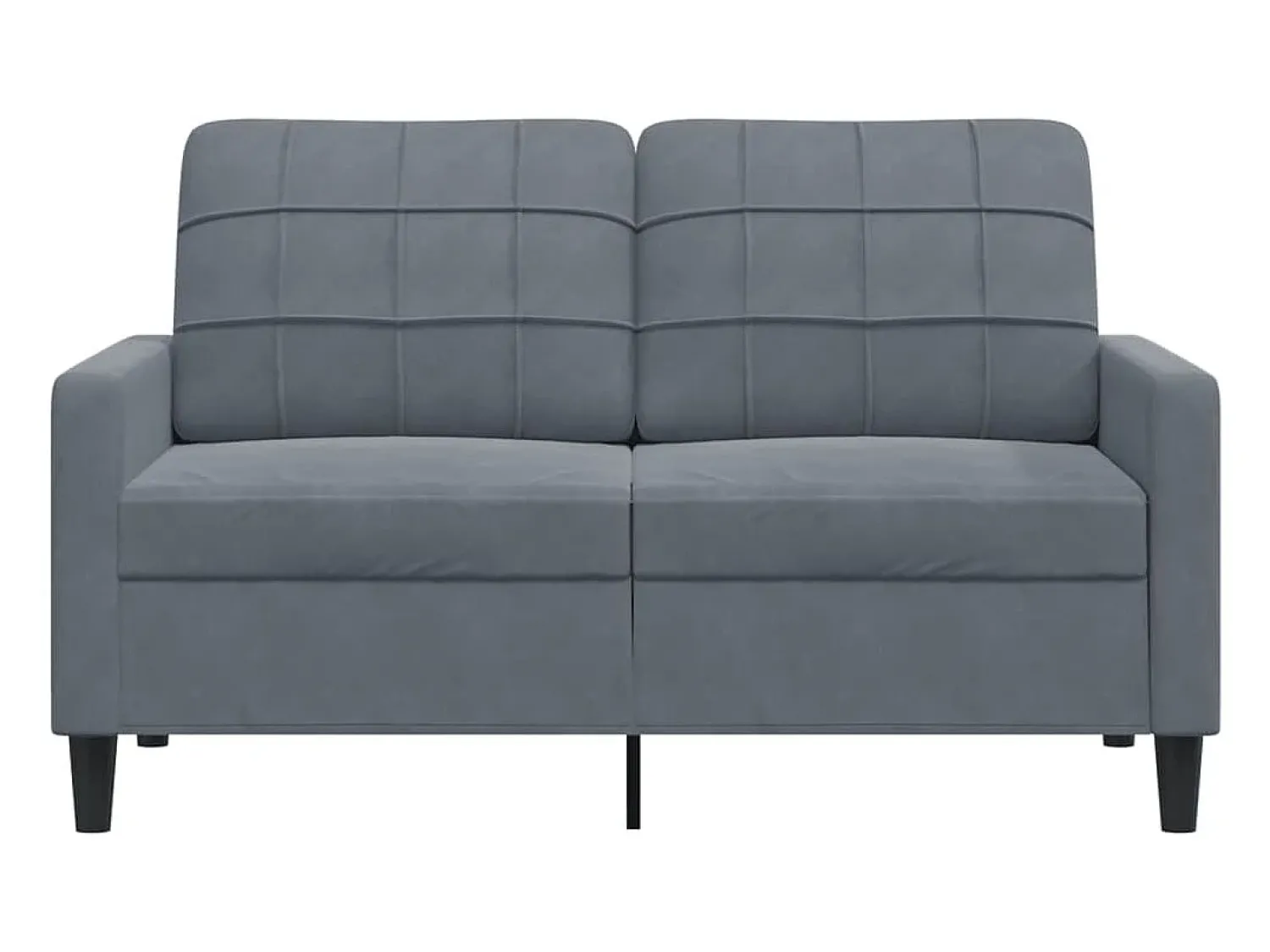Outlet vidaxl Sofá de 2 lugares 120 cm veludo cinza-escuro Cinzento