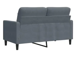 Outlet vidaxl Sofá de 2 lugares 120 cm veludo cinza-escuro Cinzento