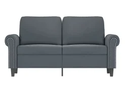 Sofá* Sofá de 2 lugares 120 cm veludo cinza-escuro PT246520 Cinzento