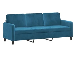 Sofá| Sofá de 3 lugares 180 cm veludo PT403483 Azul