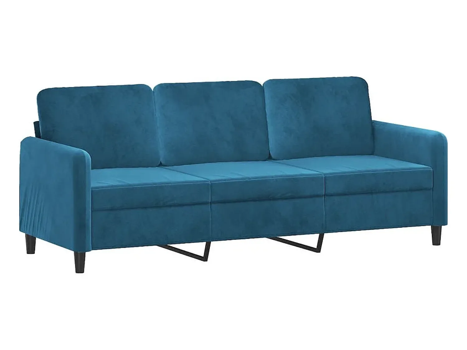 Sofá| Sofá de 3 lugares 180 cm veludo PT403483 Azul