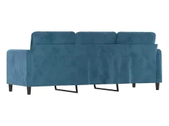 Sofá| Sofá de 3 lugares 180 cm veludo PT403483 Azul