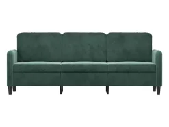 Sofá de 3 lugares 180 cm veludo -escuro PT936879^ Sofá