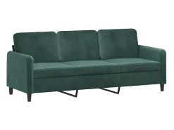Sofá de 3 lugares 180 cm veludo -escuro PT936879^ Sofá