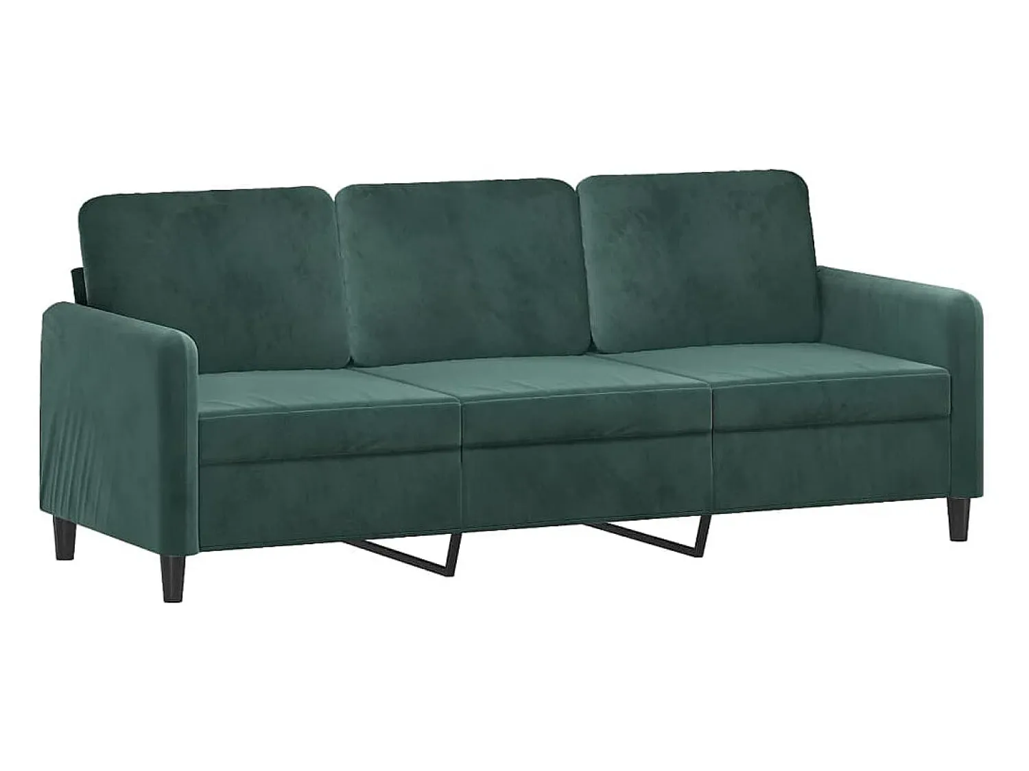 Sofá de 3 lugares 180 cm veludo -escuro PT936879^ Sofá