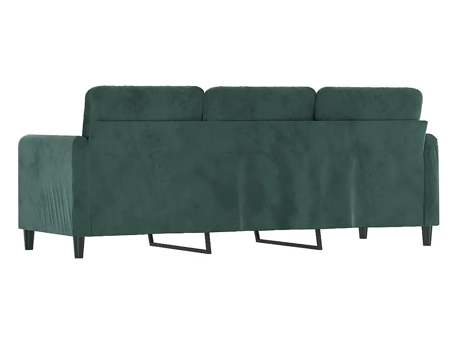 Sofá de 3 lugares 180 cm veludo -escuro PT936879^ Sofá