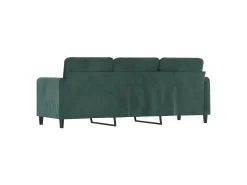 Sofá de 3 lugares 180 cm veludo -escuro PT936879^ Sofá