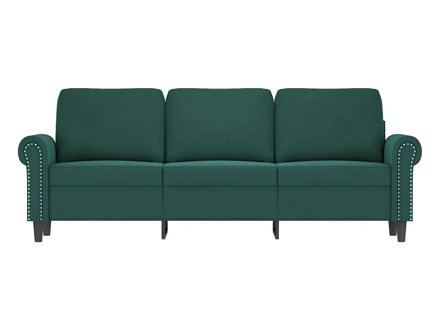 Sofá de 3 lugares 180 cm veludo -escuro PT551202^ Sofá