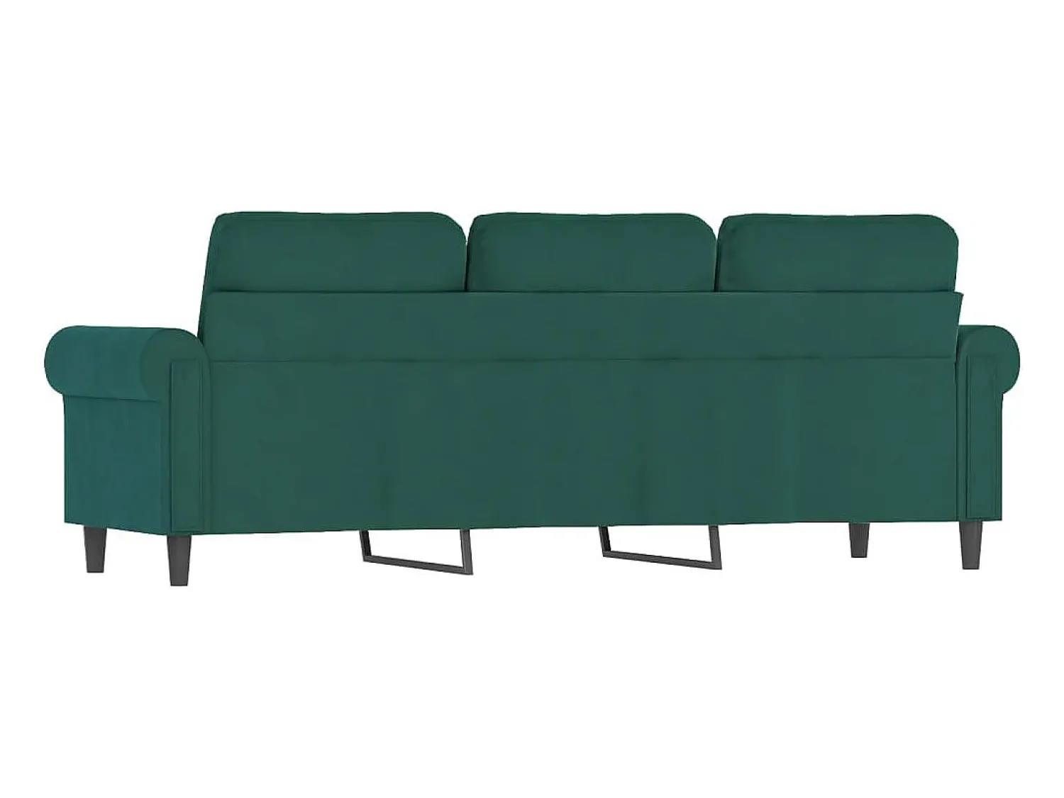 Sofá de 3 lugares 180 cm veludo -escuro PT551202^ Sofá