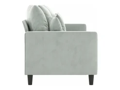 Sofá de 3 lugares 180 cm veludo cinzento-claro PT312384^ Sofá