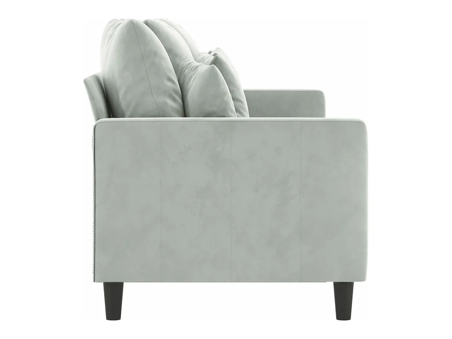 Sofá de 3 lugares 180 cm veludo cinzento-claro PT312384^ Sofá
