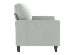 Sofá de 2 lugares 140 cm veludo cinza-claro PT233976^ Sofá