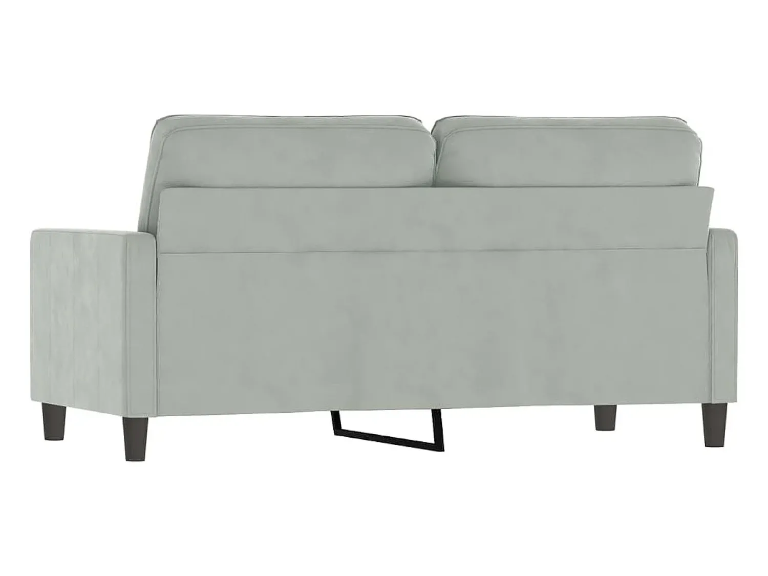 Sofá de 2 lugares 140 cm veludo cinza-claro PT233976^ Sofá