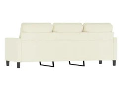 Sofá| Sofá de 3 lugares 180 cm veludo cor PT239535 Creme