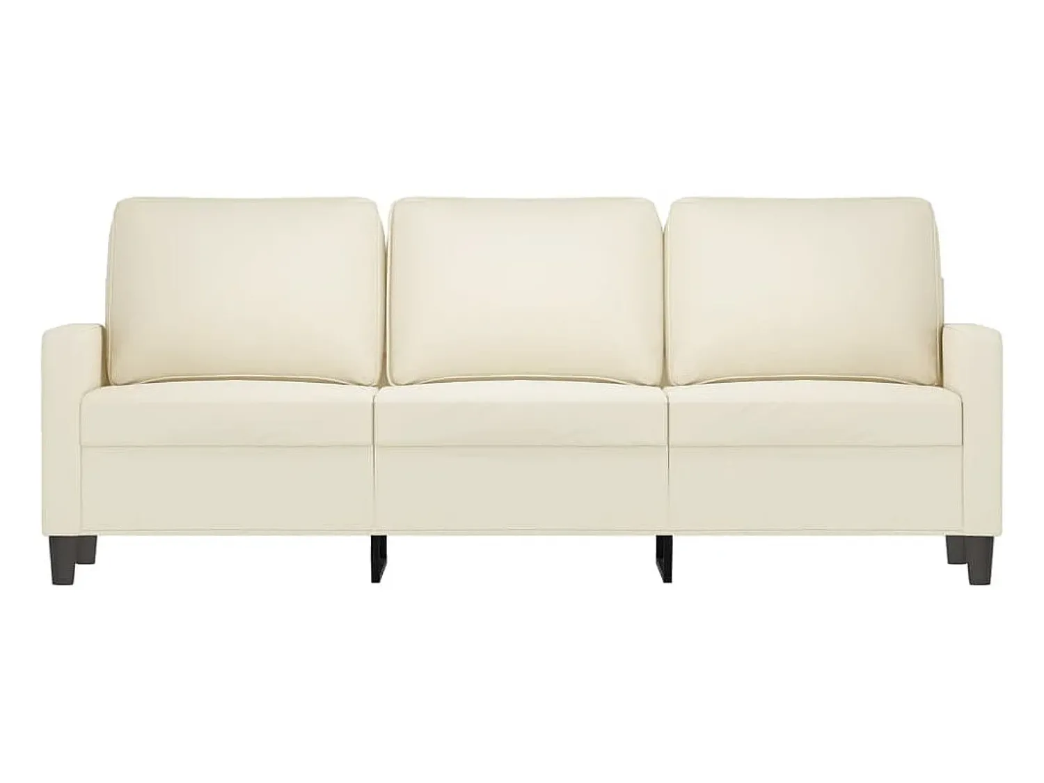 Sofá| Sofá de 3 lugares 180 cm veludo cor PT239535 Creme