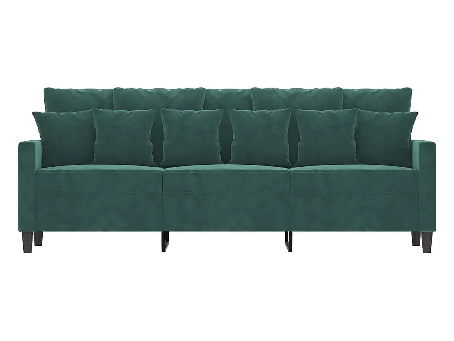 Sofá| Sofá de 3 lugares 180 cm veludo -escuro PT541037 Verde
