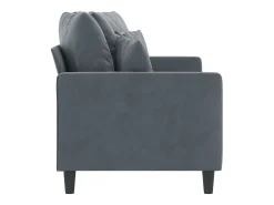 Sofá*vidaxl Sofá de 2 lugares 140 cm veludo cinza-escuro Cinzento