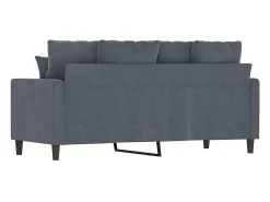 Sofá*vidaxl Sofá de 2 lugares 140 cm veludo cinza-escuro Cinzento