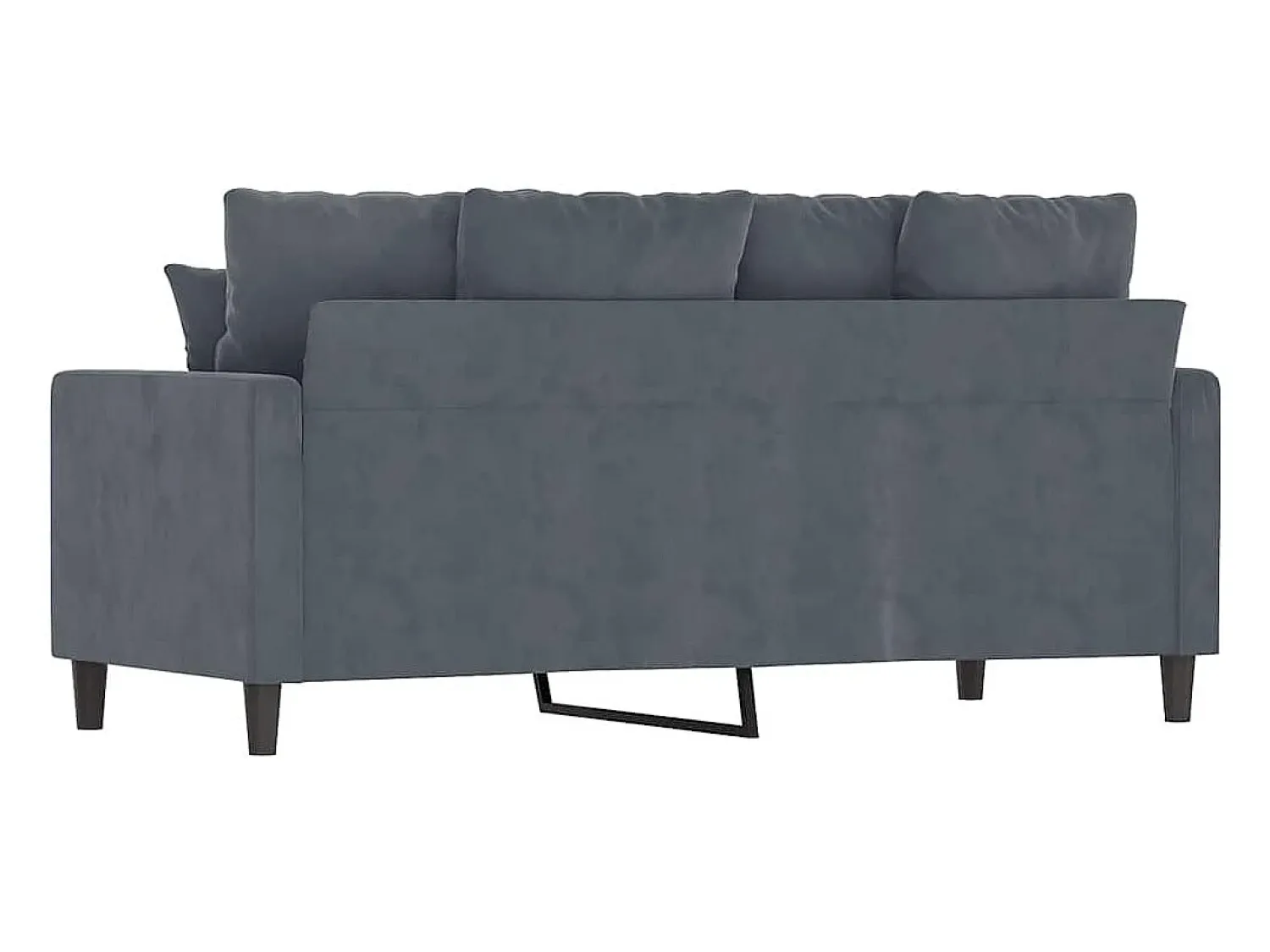 Sofá*vidaxl Sofá de 2 lugares 140 cm veludo cinza-escuro Cinzento