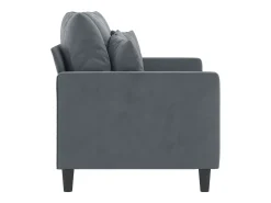 Online vidaxl Sofá de 2 lugares 120 cm veludo cinza-escuro Cinzento