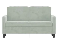 Sale Sofá de 2 lugares 120 cm veludo cinzento-claro PT402384 Cinzento claro