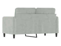 Sale Sofá de 2 lugares 120 cm veludo cinzento-claro PT402384 Cinzento claro