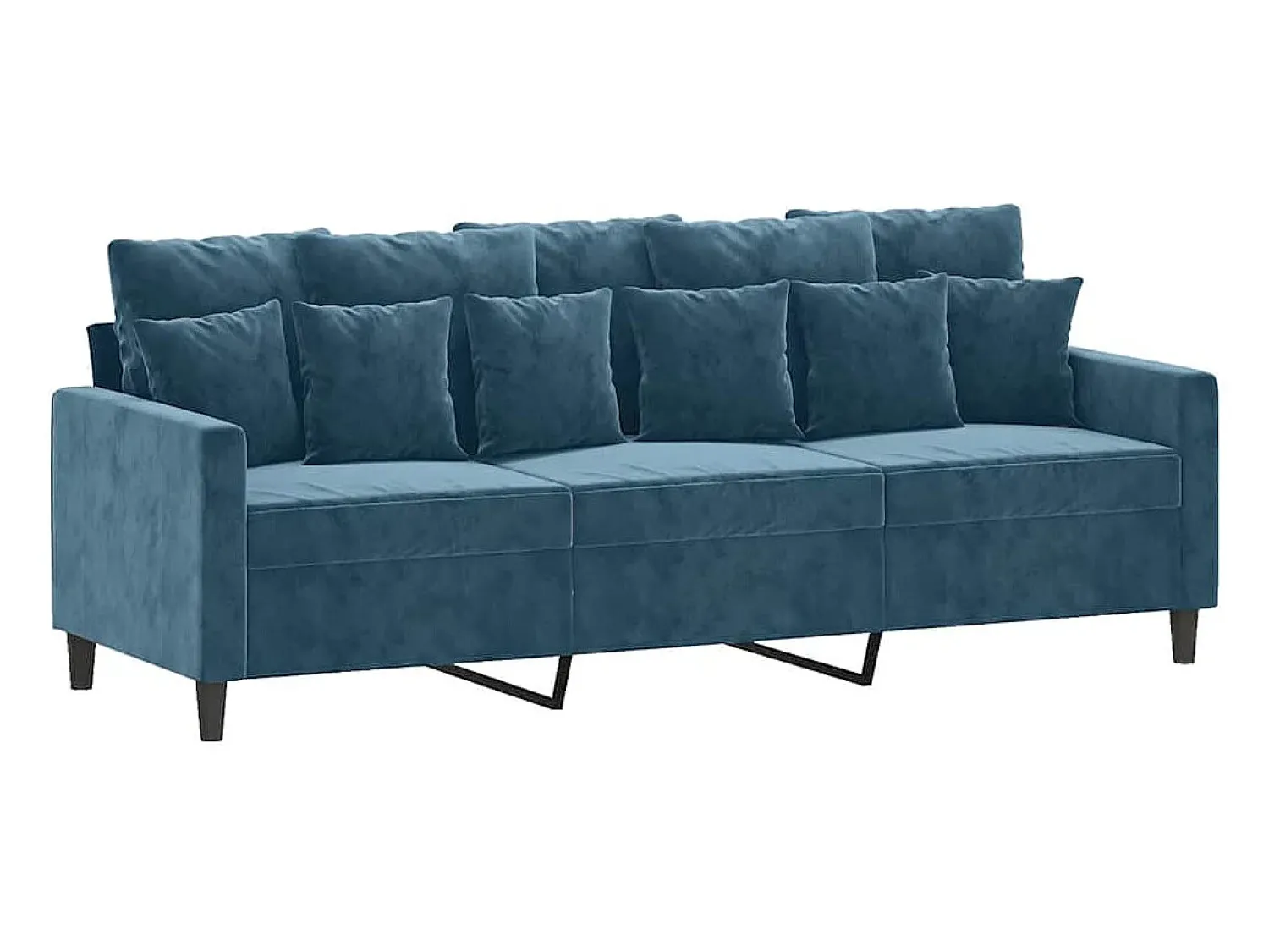 vidaxl Sofá de 3 lugares 180 cm veludo^ Sofá