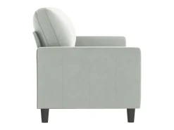 Sofá* Sofá de 3 lugares 180 cm veludo cinzento-claro PT404166 Cinzento claro