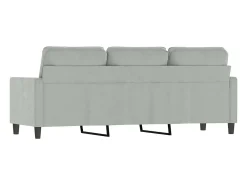 Sofá* Sofá de 3 lugares 180 cm veludo cinzento-claro PT404166 Cinzento claro