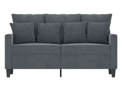 Online Sofá de 2 lugares 120 cm veludo cinza-escuro PT890685 Cinzento