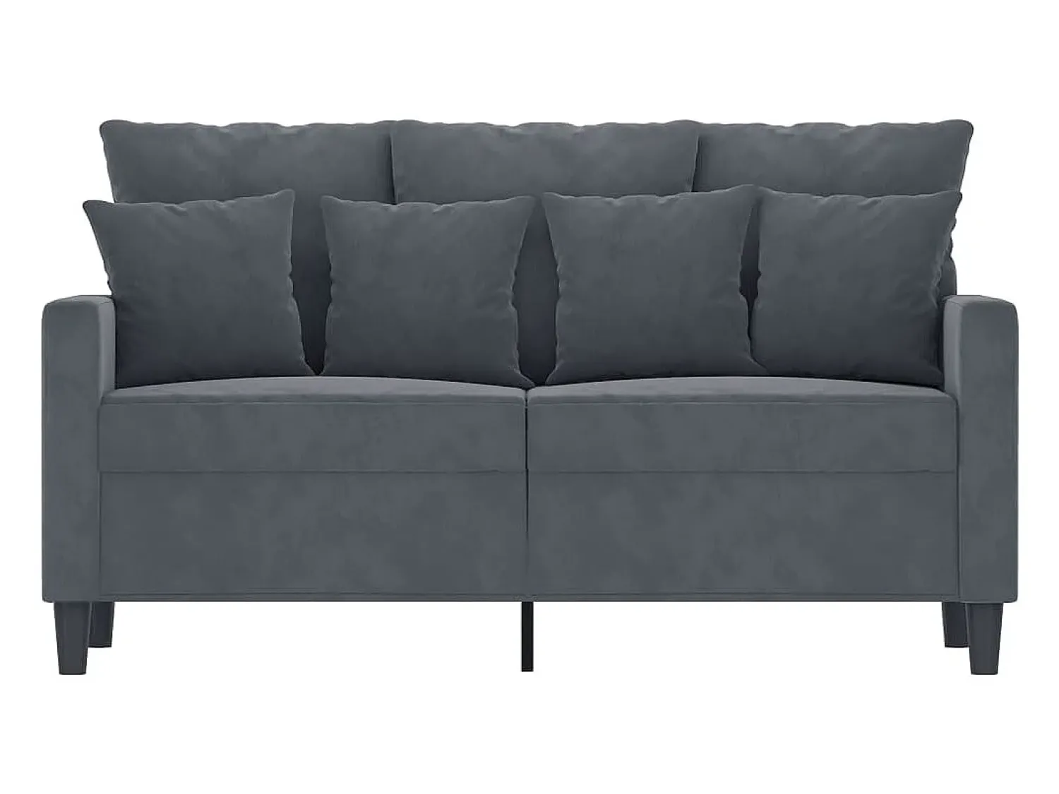 Online Sofá de 2 lugares 120 cm veludo cinza-escuro PT890685 Cinzento