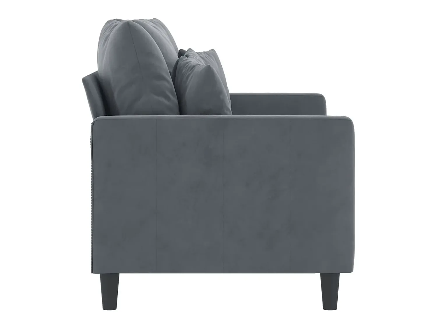 Online Sofá de 2 lugares 120 cm veludo cinza-escuro PT890685 Cinzento