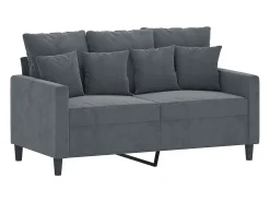 Online Sofá de 2 lugares 120 cm veludo cinza-escuro PT890685 Cinzento