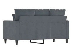 Online Sofá de 2 lugares 120 cm veludo cinza-escuro PT890685 Cinzento