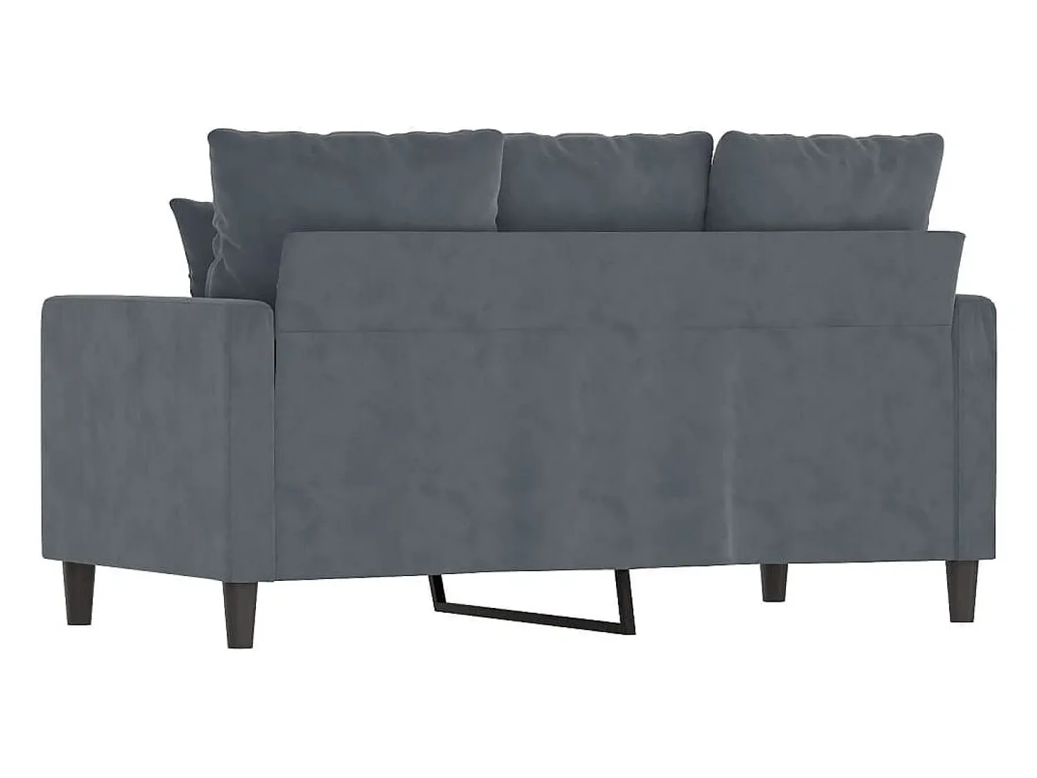 Online Sofá de 2 lugares 120 cm veludo cinza-escuro PT890685 Cinzento
