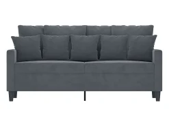 Outlet Sofá de 2 lugares 140 cm veludo cinza-escuro PT338213 Cinzento