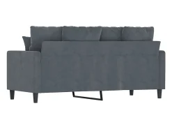 Outlet Sofá de 2 lugares 140 cm veludo cinza-escuro PT338213 Cinzento