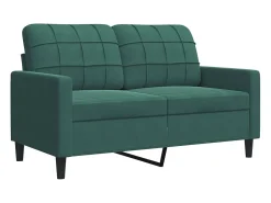 Sofá de 2 lugares 120 cm veludo -escuro PT519755^ Sofá