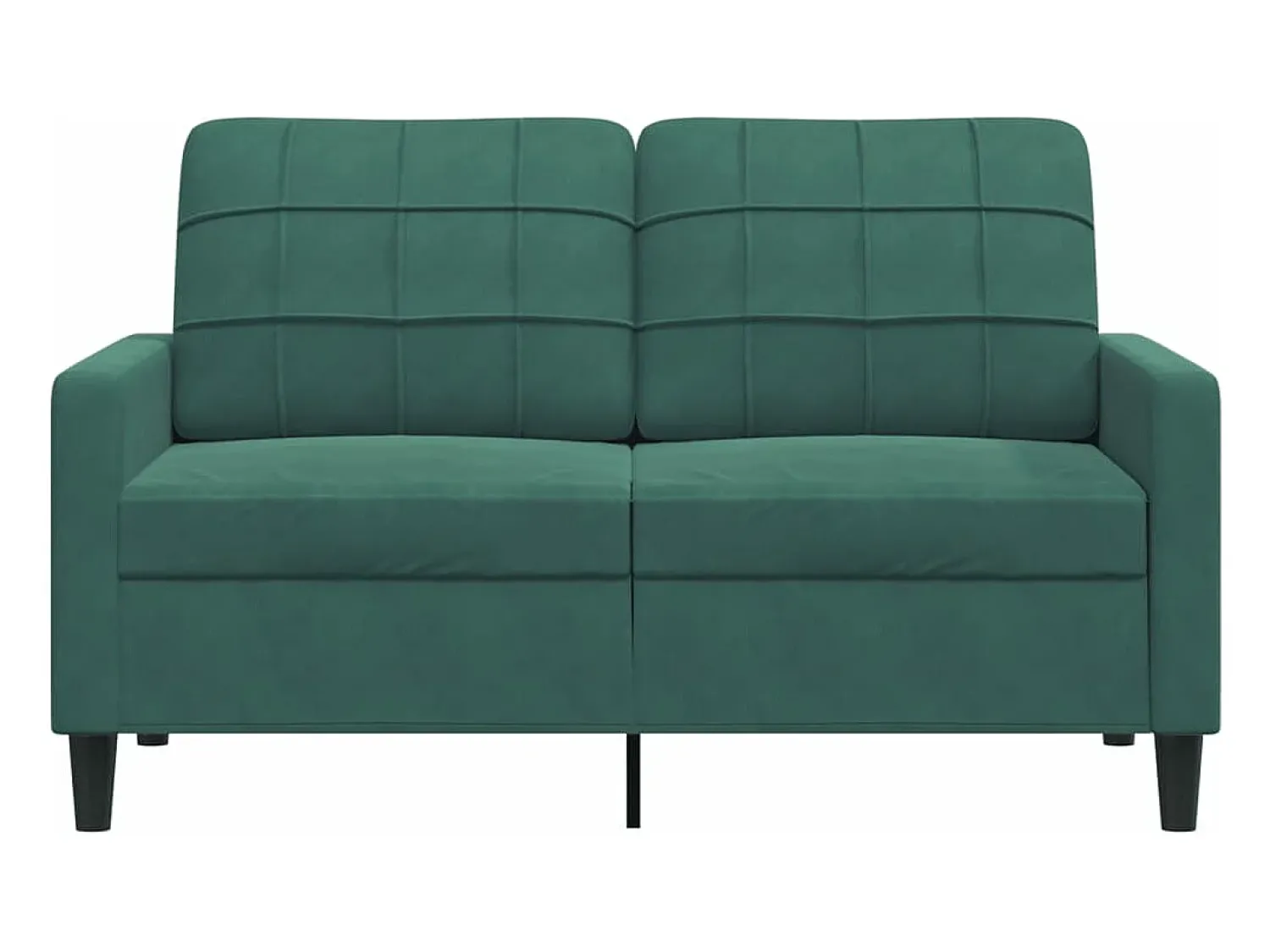 Sofá de 2 lugares 120 cm veludo -escuro PT519755^ Sofá